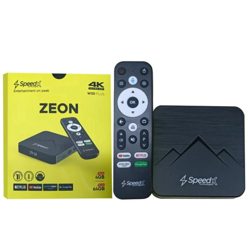 Speedx W30 Plus Zeon Quad-core Arm Cortex A53 Android 14.0v Dual Wifi Band 4k 60fps Smart Tv Box 4gb+64gb Air Mouse With Voice Control - alternate view