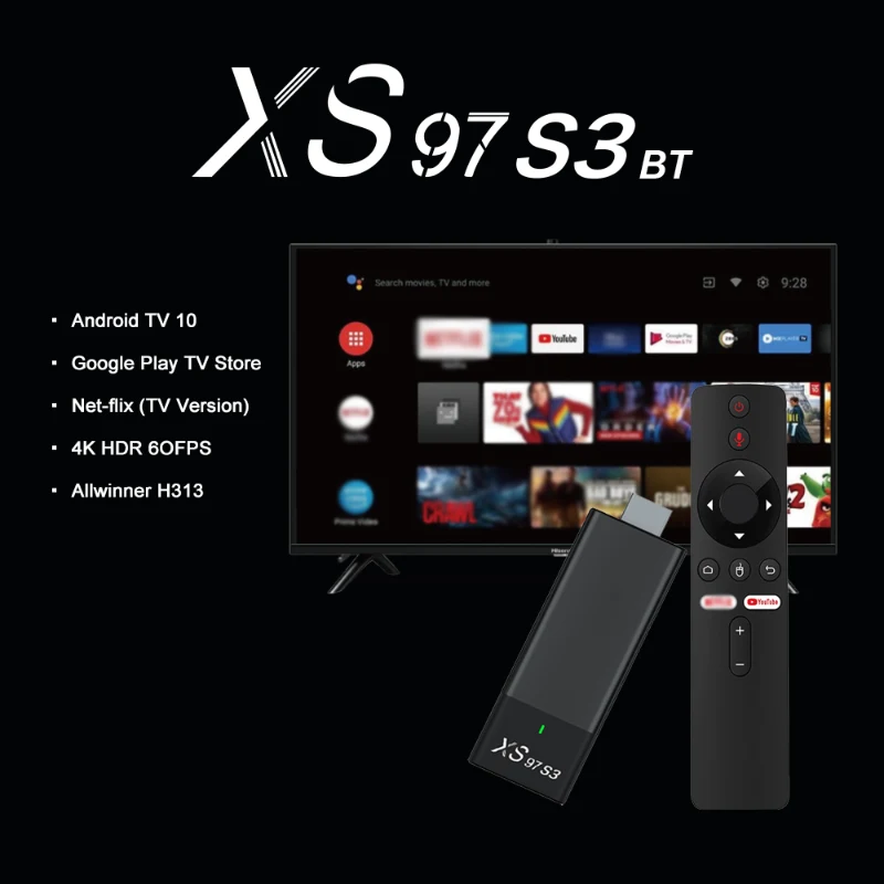Xs97 S3 Allwinner H313 Android 10 Dual Wifi Quad Core 2gb+8gb 4k Tv Stick - alternate view