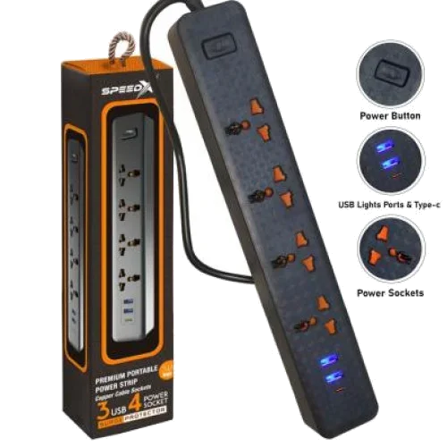 Speed-X 403PUC Premium Portable Power Strip