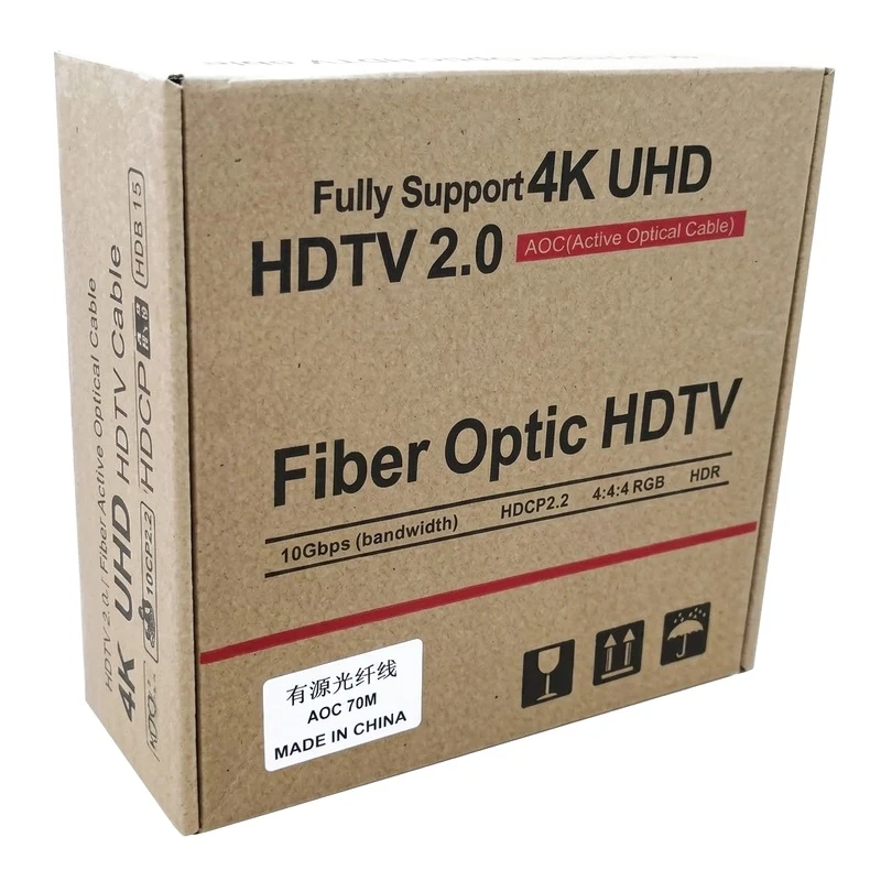 70m Fiber Hdmi Cable 2.0/2.1 Aoc(active Optical Cable) 30awg Copper Support 4k 8k Uhd
