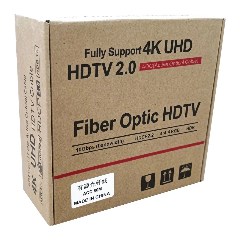 80m Fiber Hdmi Cable 2.0/2.1 Aoc(active Optical Cable) 30awg Copper Support 4k 8k Uhd