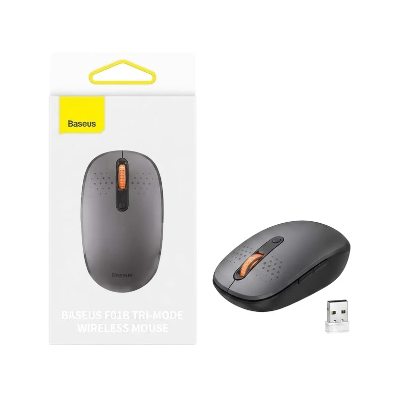 Baseus F01B Tri-Mode Wireless Mouse Frosted Gray B01055503833-00