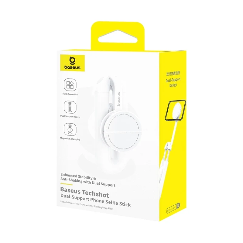 Baseus TechShot Series Dual-Support Phone Selfie Stick Moon White B10578300211-00