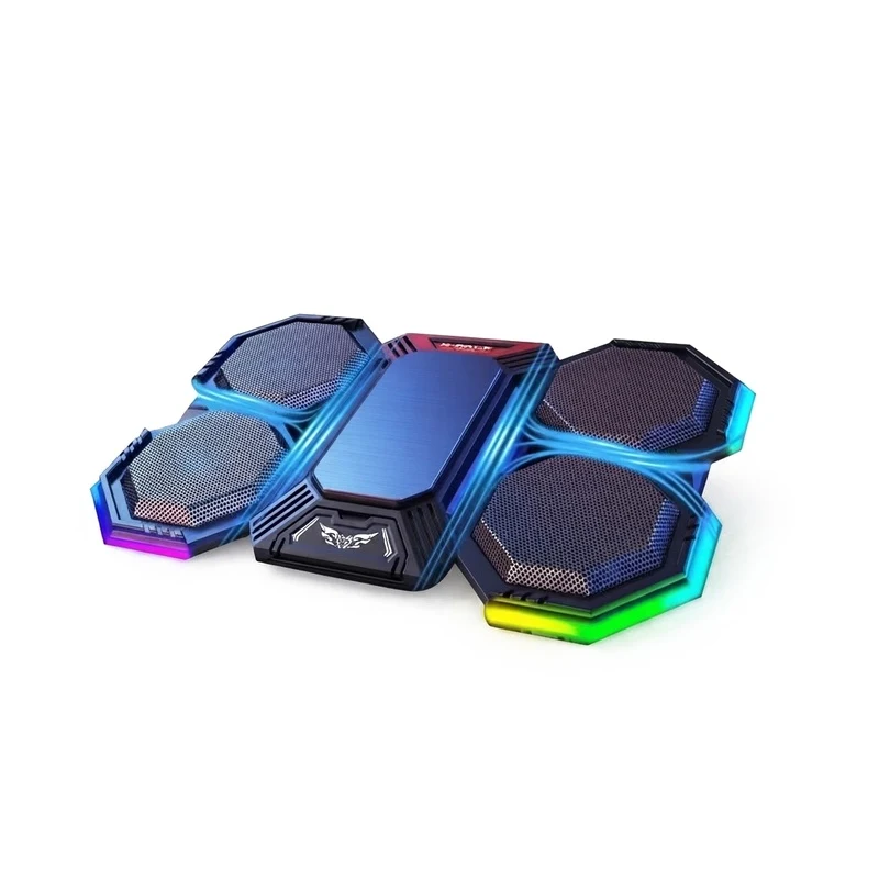 F32 TEC Semiconductor Cooler Adjustable 6-Angle Foldable Gaming RGB Four Turbo Fans Laptop Cooling Pad Phone Stock