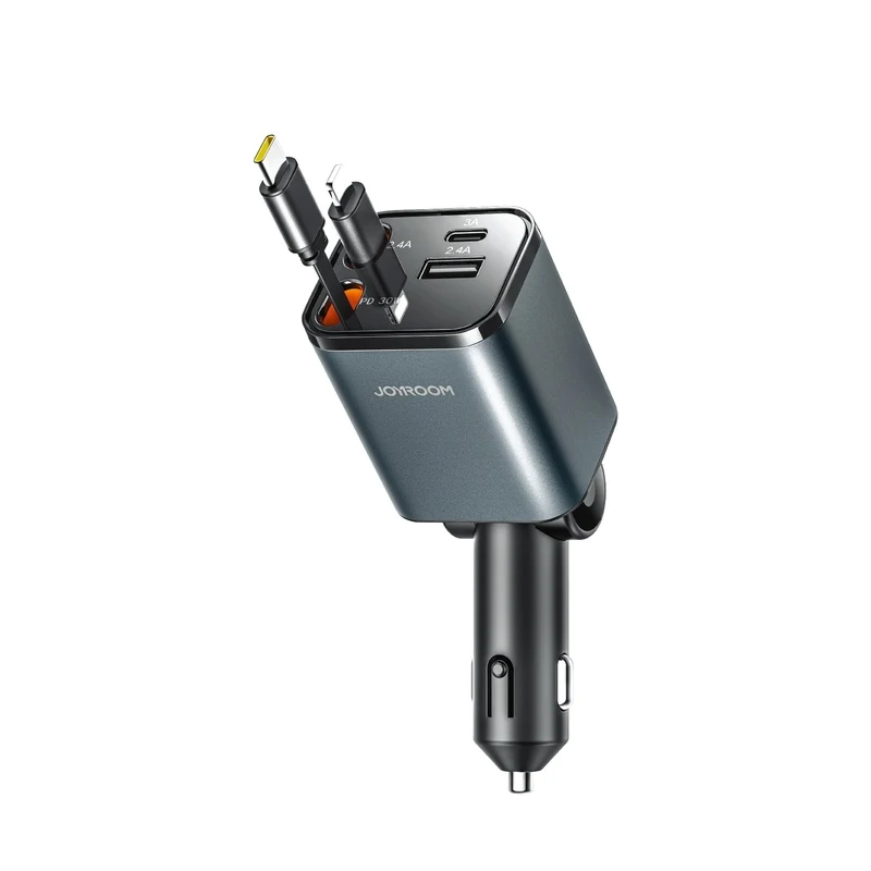 JOYROOM JR-CCL05 30W 4-in-1 Retractable Cable Car Charger - alternate view