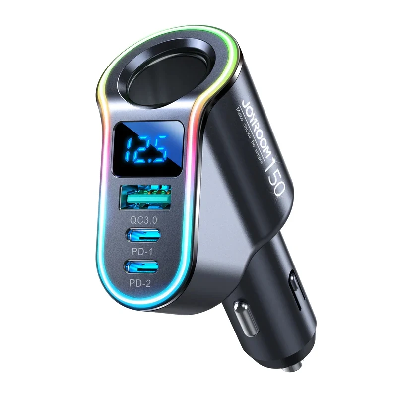 JOYROOM JR-CL21 150W 4-in-1 Car Charger-Black - alternate view
