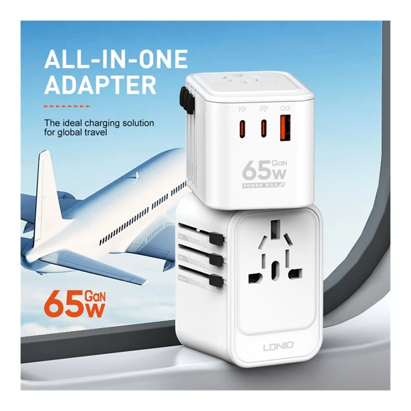 LDNIO Z6 3 USB Ports 65W GaN Travel Adapter - alternate view