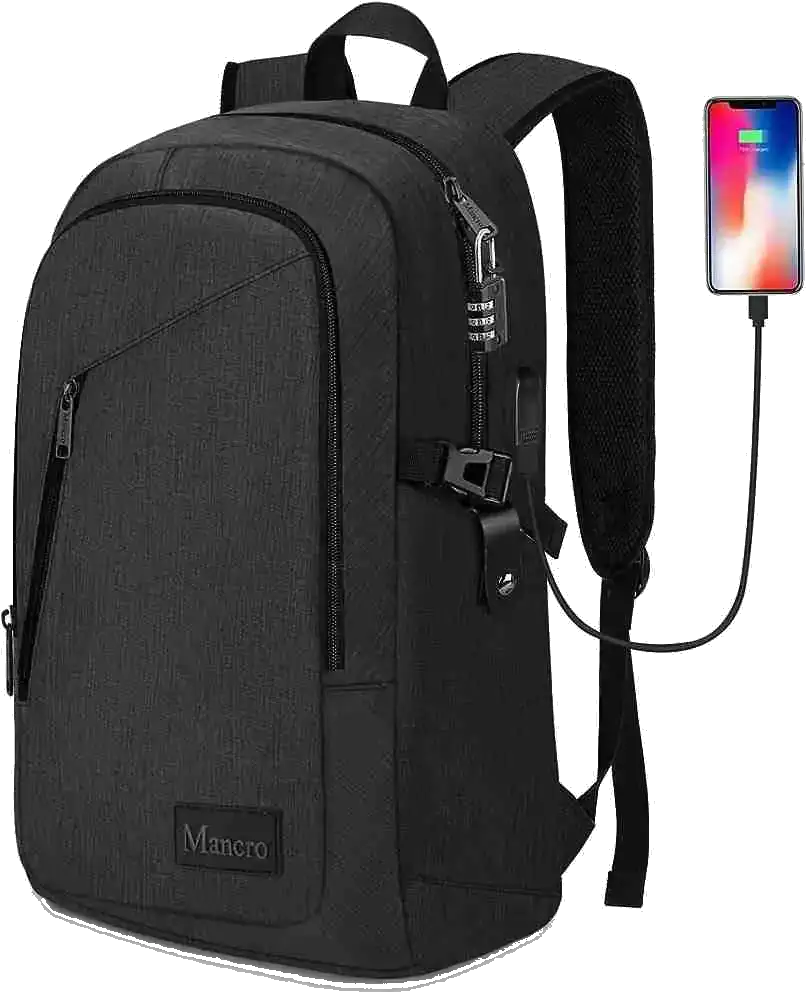 Mancro Anti-Theft Laptop Travel Backpack 15.6 Inch
