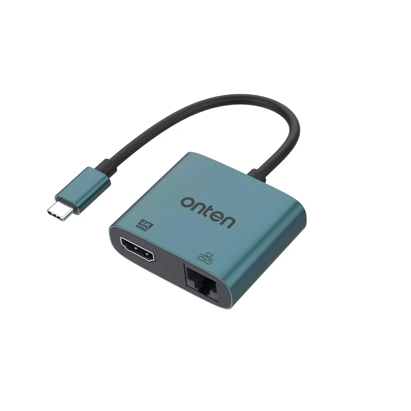 ONTEN USB-C to HDMI Video Adapter with RJ45 (100M) UC288