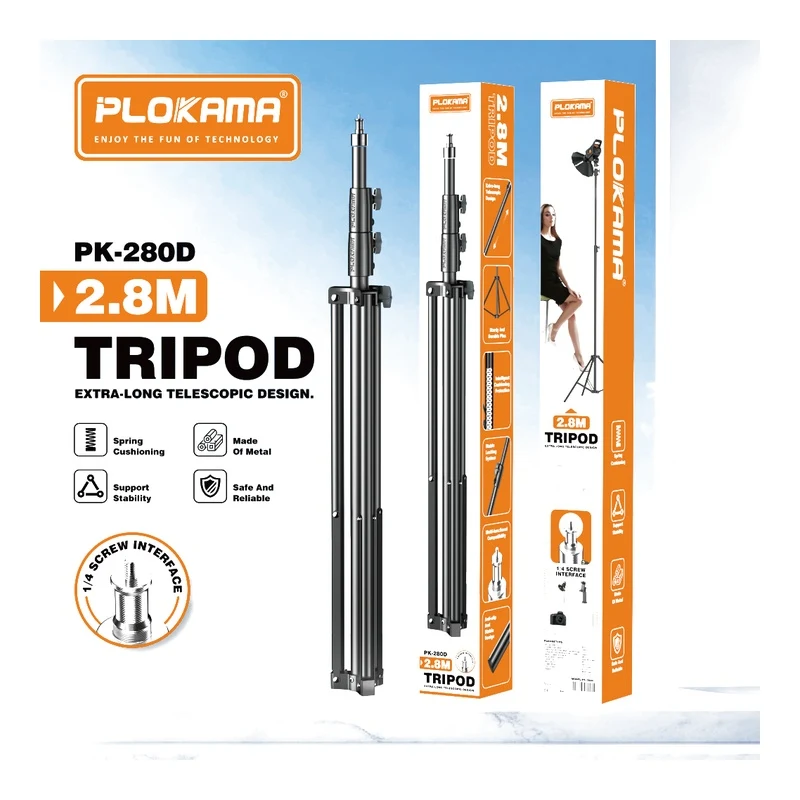 Plokama PK-280D Heavy Duty Tripod Stand 2.8m Light Stand Strong & Stable