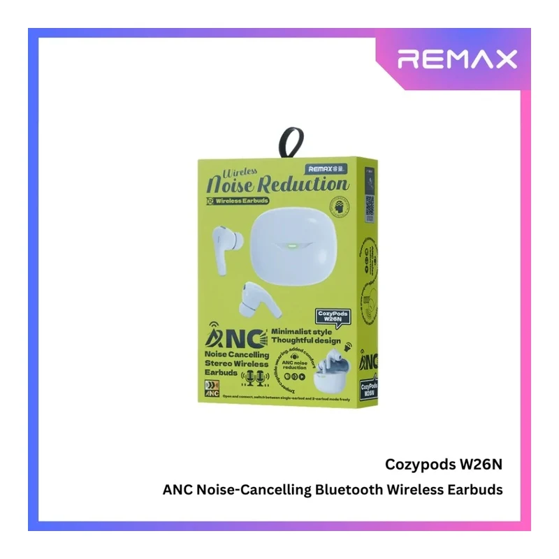 REMAX CozyPods W26N ANC Noise Cancelling Stereo Wireless Earbuds