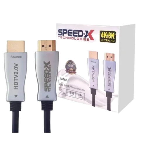 Speed-X 10M Fiber HDMI Cable 2.0/2.1 Aoc(active Optical Cable) 30AWG Copper Support 4K 8K UHD (full Length)