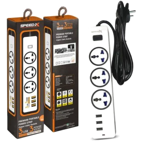 Speed-X 303PU Premium Portable Power Strip
