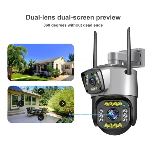Speed-X PTZ SPZ-702 2 Camera Lens Wi-fi Outdoor