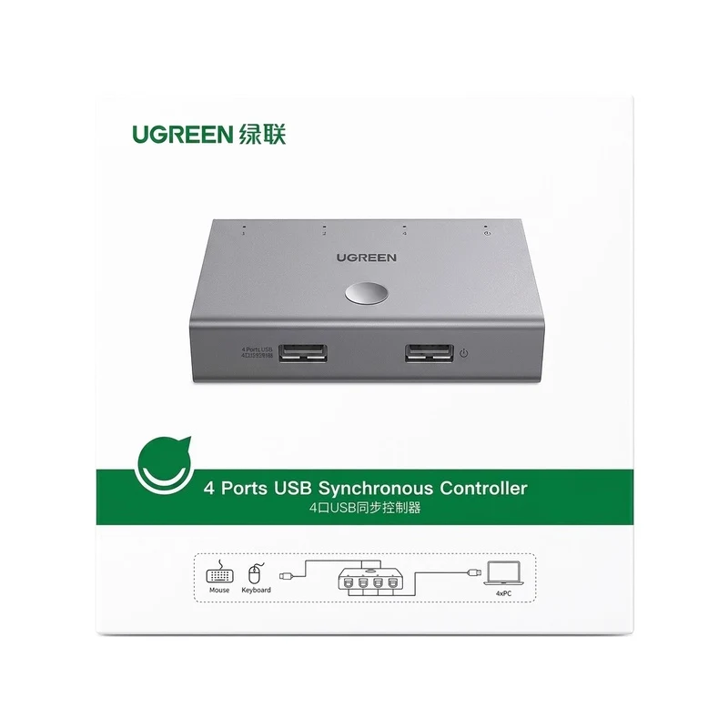 UGREEN CM228 USB 2.0 1-in, 4-out synchronous controller 60101