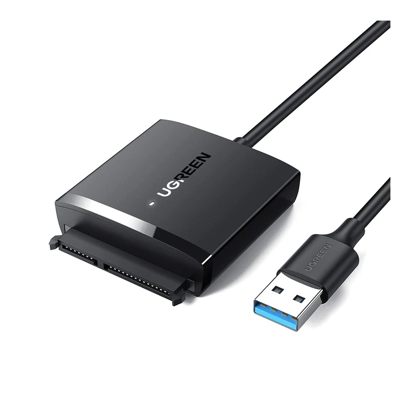 UGREEN CM257 USB3.0-turn 2.5/3.5-inch SATA hard disk converter circular wire with 12V power supply interface 60561