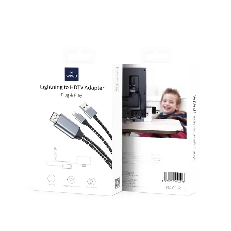 WIWU X7L Lightning to HDTV Cable Adapter – FHD Plug & Play