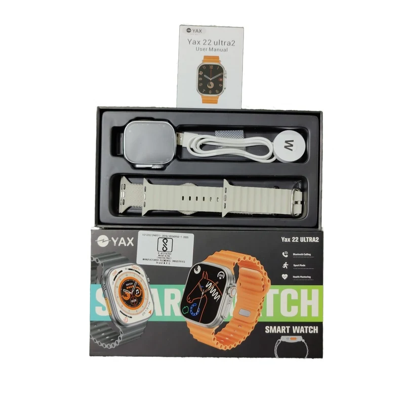 YAX 22 ultra 2 Bluetooth Calling Smart Watch 2 Straps